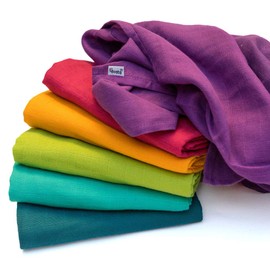 Divata colourful muslin cloths, 80 x 80 cm, coloured muslins, burp cloths made from 100% cotton, Oeko-Tex certified 80x80 cm