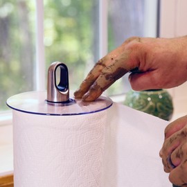 Paper Towel Topper- Keeps Top of Paper Towel Roll Clean & Dry - Paper Towel Holder Countertop Stand