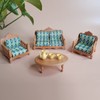 KARLOR Furniture Set, 7pcs Dollhouse Miniature, Green (Plastic, 1:12 Scale),