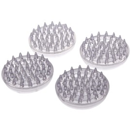Merriway® BH01164 (4 Pcs) Castor Caster Cups with Spikes, Large Clear Outer Dimension 56mm, Inner Cup Dimension 48mm - Pack of 4 Pieces