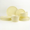 Metflavor Plates and Bowls Sets, 12 Pieces Ceramic Dinnerware Sets,
