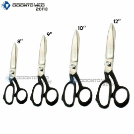 ODM Heavy Duty Tailor Scissor Black Upholstery Sewing Dressmaking Carpet Shears-PICK - 12''