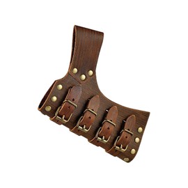 Medieval Sword Frog Knight Costume Accessory Vintage Style Leather Sword Belt Sword Sheath for Cosplay, Brown