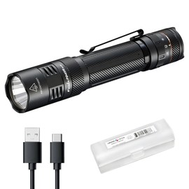 Fenix PD45R ACE 3200 Lumens Multi-Mode USB-C Rechargeable Tactical Flashlight with Customizable Output Level Selections and Lumentac Organizer