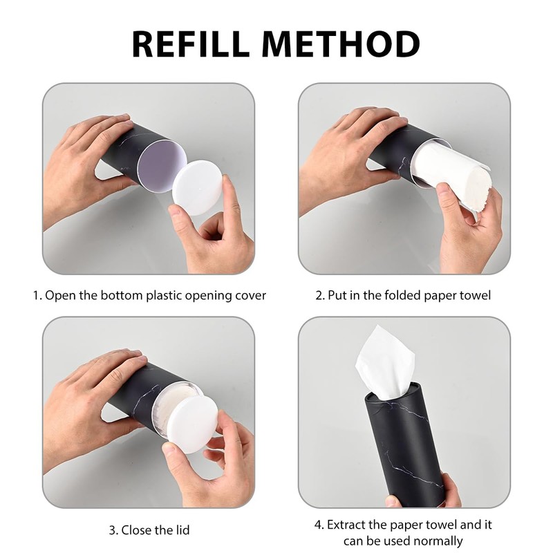 SHMZK 4PCS Car Tissue Holder, Car Cup Holder Travel Tissue