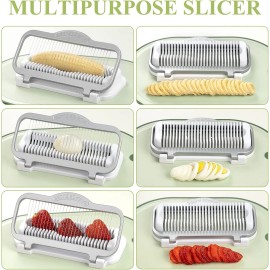 YFYTL Egg & Banana Slicer for Hard-Boiled Eggs, Fruit, Heavy Duty Aluminum