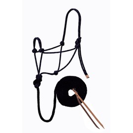 Weaver Leather Diamond Braid Rope Halter and Lead, Black