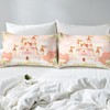 Princess Orange Bedding Set Twin Size,Fairy Tale Theme Fantasy Princess