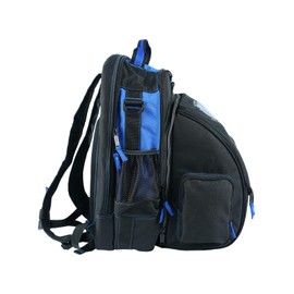 MELOTOUGH Electrician Tool Bag Welding Tool Backpack with Helmet Catch Heavy Duty Tool Organizer Bag for Electrician, Carpenter,Tradesman,Construction,HVAC,Welder (Blue)