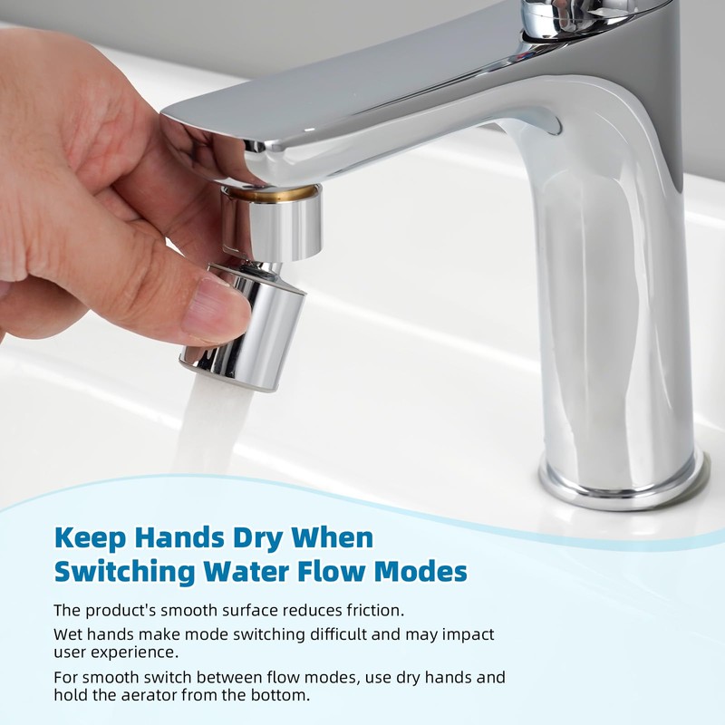 Hibbent NSF/ANSI/CAN 61 Certified Faucet Aerator, CUPC Certification 360° Twist