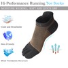 VWELL Cotton Toe Socks Five Finger Socks No Show Crew