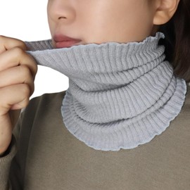 Proknit Silk & Organic Cotton Neck Warmer for Sleeping, Set of 2, 3 Colors, Made in Japan, Unisex, ash