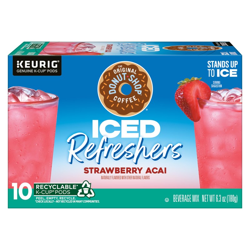 The Original Donut Shop, Strawberry Acai Refresher, Keurig Single-Serve K-Cup