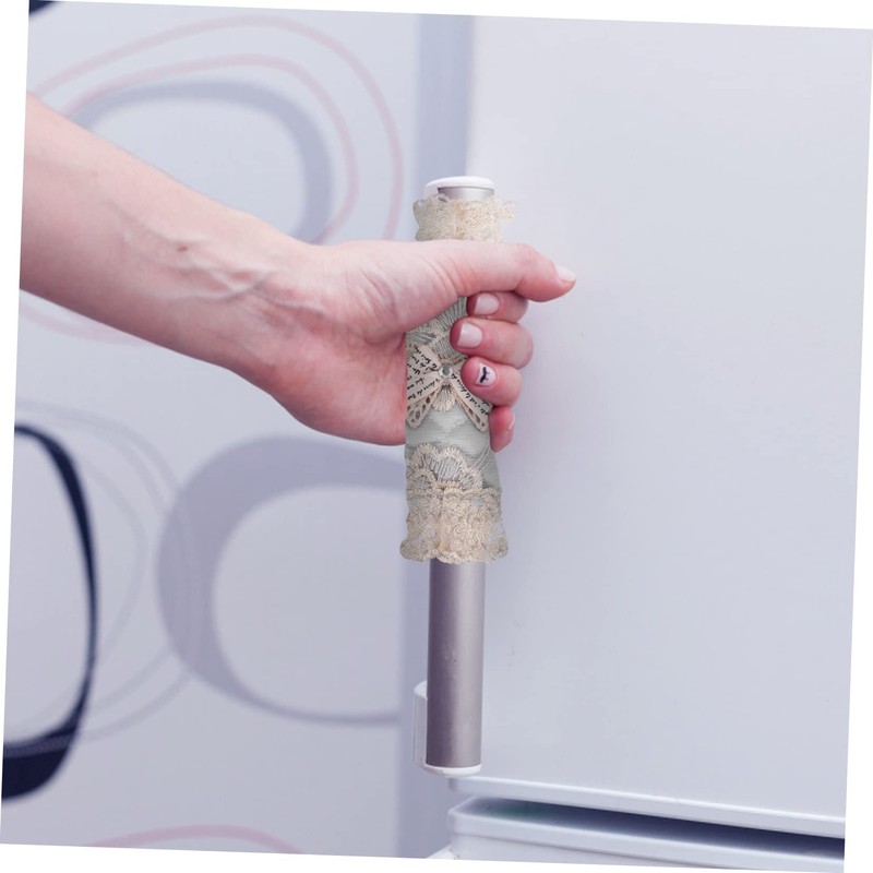 TEHAUX 2pcs Lace Fridge Handle Covers Decorative Door Protector Durable