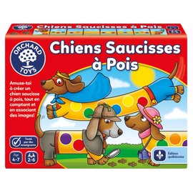 Orchard Toys - Chiens Saucisses à pois - Amélioration des compétences de correspondance des Couleurs et de comptage - Jeu éducatif amusant Pour 2 à 6 joueurs - 4 ans + - 002402.
