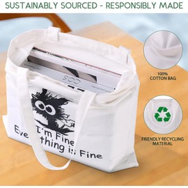 Cat Mom Gifts for Women, Cat Gifts for Cat Lovers, Funny Crazy Cat Lady Birthday, Mothers Day Gifts, Cat Themed Gifts for Wife, Women Friend, Sister, Grandma, 20 OZ Cat Tumbler & Canvas Tote Bag