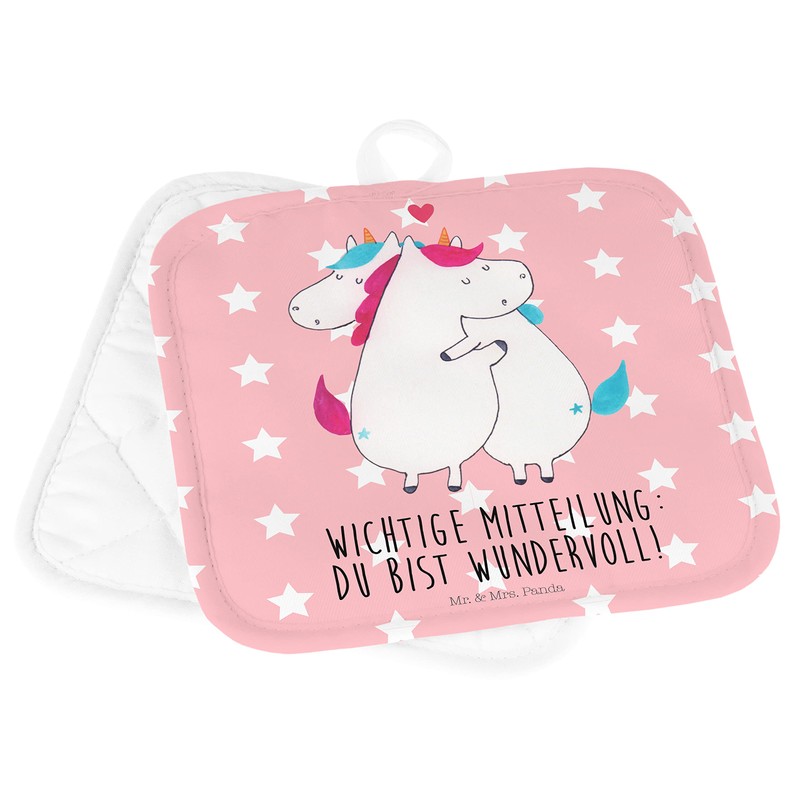 Mr. & Mrs. Panda Set of 2 Pot Holders Unicorn