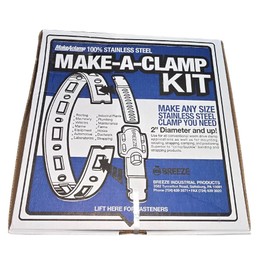 Generic Breeze Make-A-Clamp Kit 4001, Stainless Steel Hose Clamp System. Kit Contains 100FT Band, 25 Fasteners and 10 Splices.