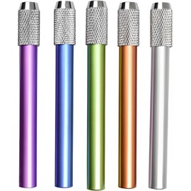 5 PCS Pencil Extender, Pencil Extender for Artists, Holder Adjustable Metal Pencil Extender, Single Pencil Extenders Holder, Pencil Extender For Artists, for School Office Supplies, Art Writing Tools