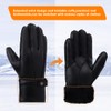 Men Shearling Gloves Winter Leather Gloves Shearling Sheepskin Gloves with