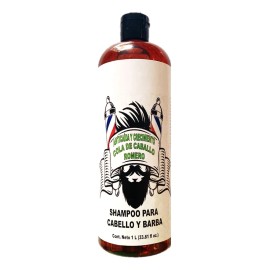 Shampoo Barber Tratamiento Men Cabello Barba Bigote 1 Litro