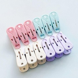 Pastel Large Clothespin 12-Piece Set Mixed Colors/ONE 3ea