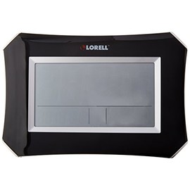 Lorell LCD Wall/Alarm Clock, 10-1/4-Inch Lunar, Silver/Black