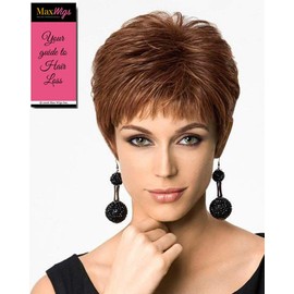 Textured Cut Capless Wig Color R435S+ Black Cherry - Hairdo Wigs Short Feathered Modern Tru2Life Heat Friendly Synthetic Wispy Bangs Bundle with MaxWigs Hairloss Booklet
