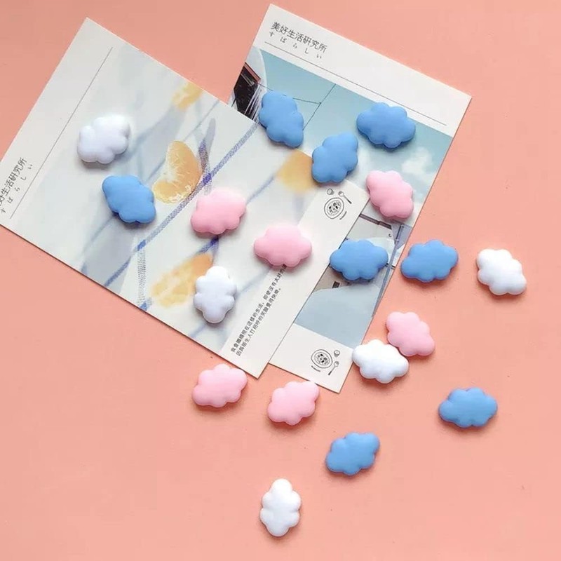 4Pcs Fridge Magnet Cartoon Cute Cloud Shape Fridge Magnets Office