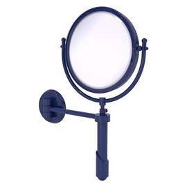 Allied Brass SHM-8/4X-MBL Soho Collection Wall Mounted Make-Up Mirror 8 Inch Diameter with 4X Magnification, Mediterranean Blue