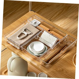 Parliky 5 Pc Drawer Organizer Box Plastic Storage Trays for Makeup Office Kitchen Jewelry Desk