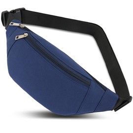 Bumbag Waist Fanny Pack Running Belt for Men Women Unisex Bum Bag with Adjustable Belt for Biking Traveling Outdoors Workout Cycling Fitness Hiking (Blue)