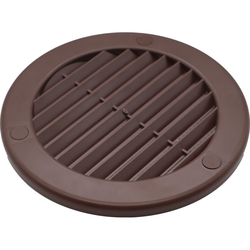 Brown ABS Plastic Round Air Vent Grille 100mm Diameter