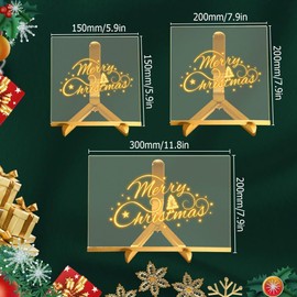 LED Note Board with Colors, Lighted Acrylic Dry Erase Board, Acrylic Message Board, Illuminated Acrylic Note Board with Colors Notepad with Adjustable Stand and 7 Pens (30 X 20)