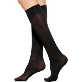Silkies Microfiber Trouser Socks 2 Pair Pack-Queen Black