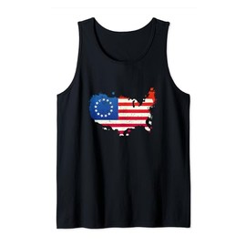 Betsy Ross Flag USA Tank Top