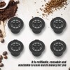 Café Recargable, 6 Piezas de Plástico y Acero Inoxidable Recargables