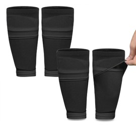 2 Pairs Kids Youth Soccer Shin Guard Sleeves with Optimized Insert Pocket, Shin Pad Compression Sleeves for 3-15 Years Old Boys Girls Child Teens for Soccer Sport (S)