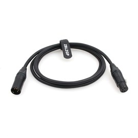 ZBLZGP XLR 4ピンオス - XLR 4ピンメス電源延長ケーブル カメラモニター Godox VL150 VL200 VL300 LED照明用(オリジナル4ピンXLRケーブル、3M)