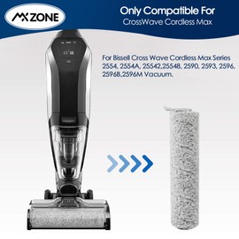 Replacement Wood Floor Brush Roller for Bissell CrossWave Cordless Max 2554 2590 2593 2596, for HydroSteam 35151 3513, Soft-touch Microfibers Washes Sealed Hardwood Floors While Picking Up Dry Debris