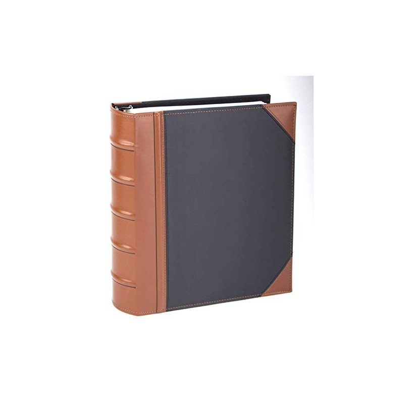 Executive Binder, English Leather 2 Tone with Stitching and Ribbed