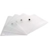 Pack of 12 Clear A5 Press Stud Plastic Document Wallets