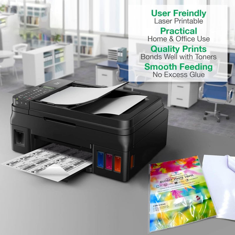 Evergreen Goods 20 Sheets Printable A4 Sticker Vinyl for Cricut
