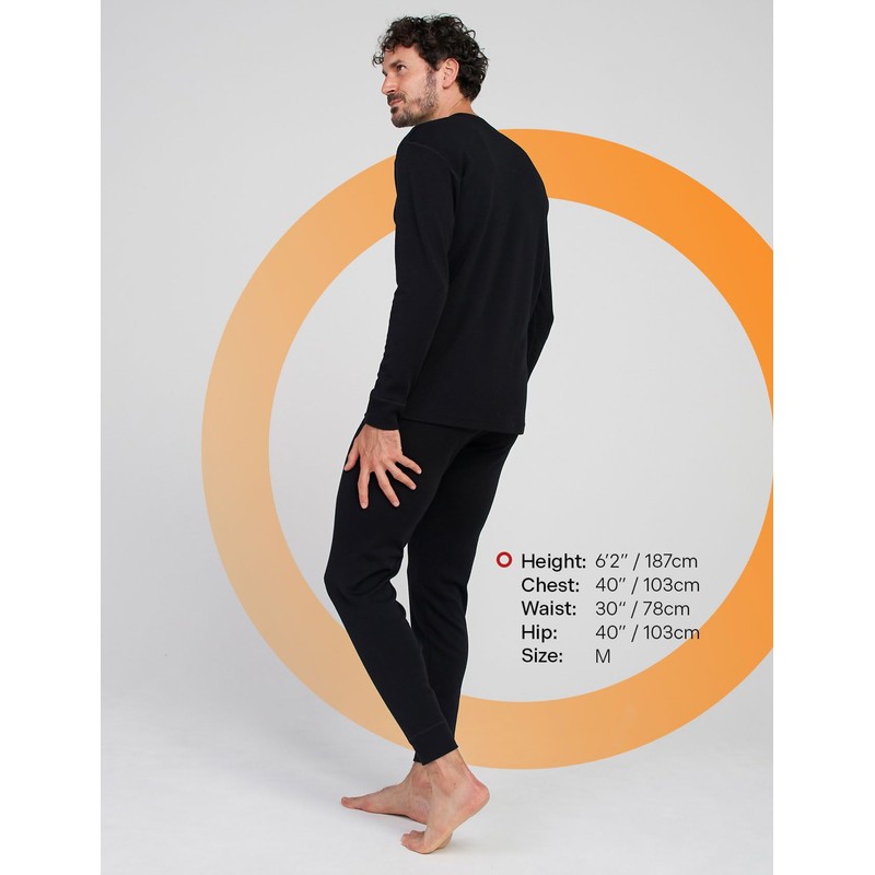 LAPASA Men's 100% Merino Wool Base Layer Set Midweight Thermal