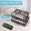 Under Bed Shoe Storage Organizer for Closet, Fits 32 Pairs
