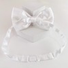 KOOLMOX Dog Bow Tie, Adjustable White Dog Collar Bow Tie