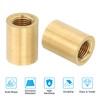PATIKIL Lamp Pipe Brass Coupling Nut, 3 Pcs 20mm Long