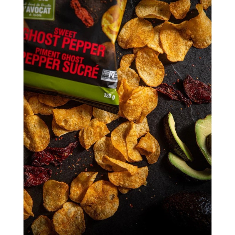 Hardbite Sweet Ghost Pepper baked in Avocado Oil Chips, 128g/4.5