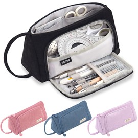 Calish Pencil Case Girls Large Pencil Case Pencil Case Teenager Pencil Case Aesthetic for Middle High School College Office, black, simplicity