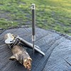 aZengear Titanium Toothpick, 8g, 11cm/4.3in, ⌀6mm with Keyring Pocket Holder